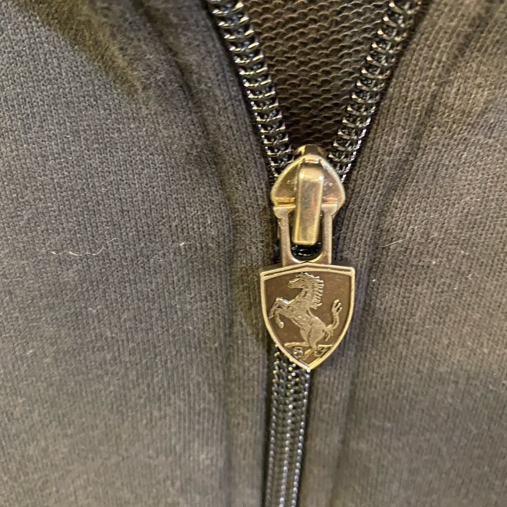 Puma Ferrari Felipe Massa Black Zip Up Sweatshirt with Official Ferrari Patch - Picture 5 of 14